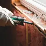 Air sealing with spray foam applied to gaps and cracks in Kalispell Montana home